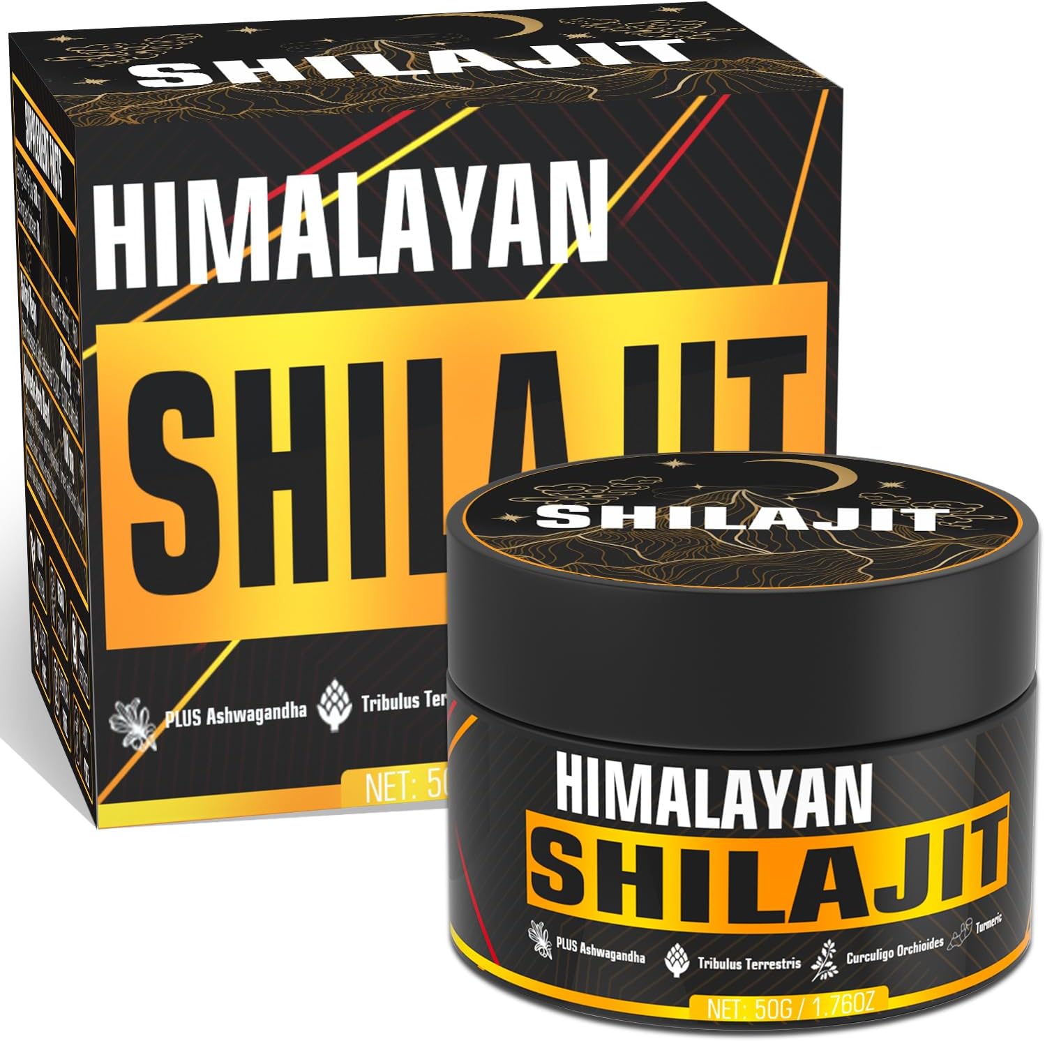 Pure Himalayan Shilajit Resin Organic - 600mg Rich in 85+ Trace Minerals for Energy, Immunity, Stamina