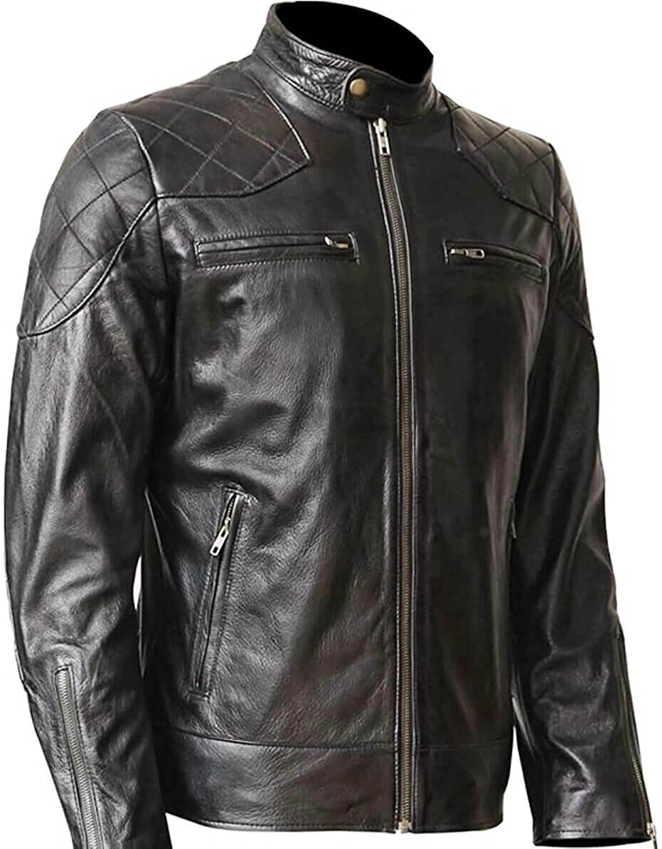 Outfitter Jackets Men s Brazil Airport David Beckham Leather Jacket XX-Large Black