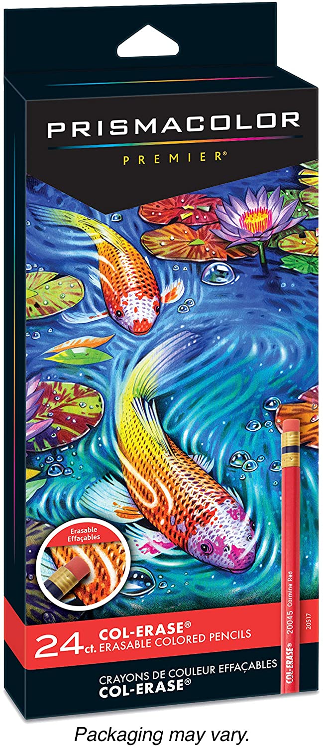 Prismacolor Col-Erase Erasable Colored Pencils, 24-Count