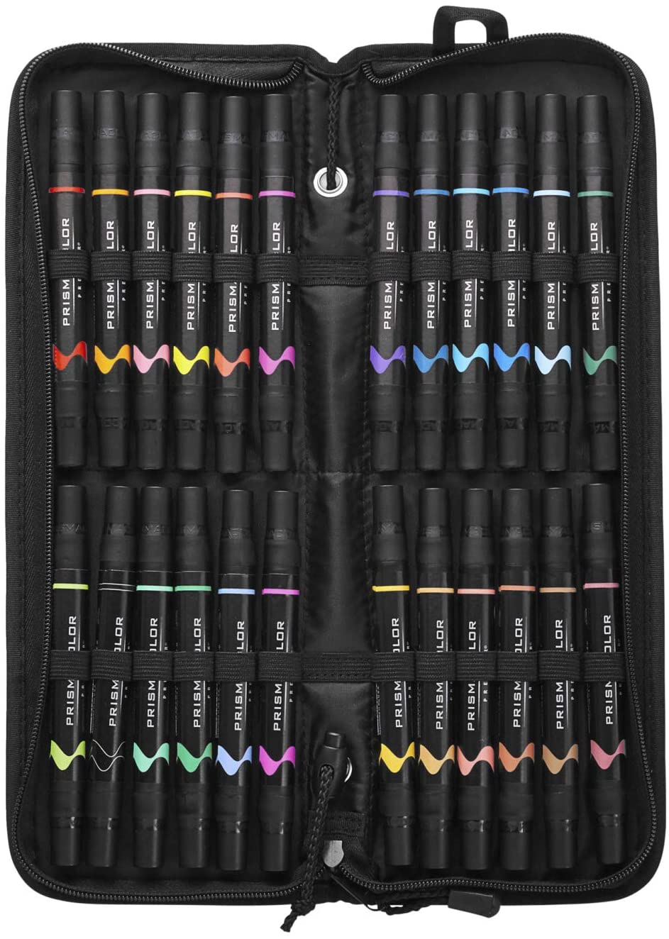 Prismacolor Premier Double-Ended Art Markers, Fine and Brush Tip, 24-Count with Carrying Case