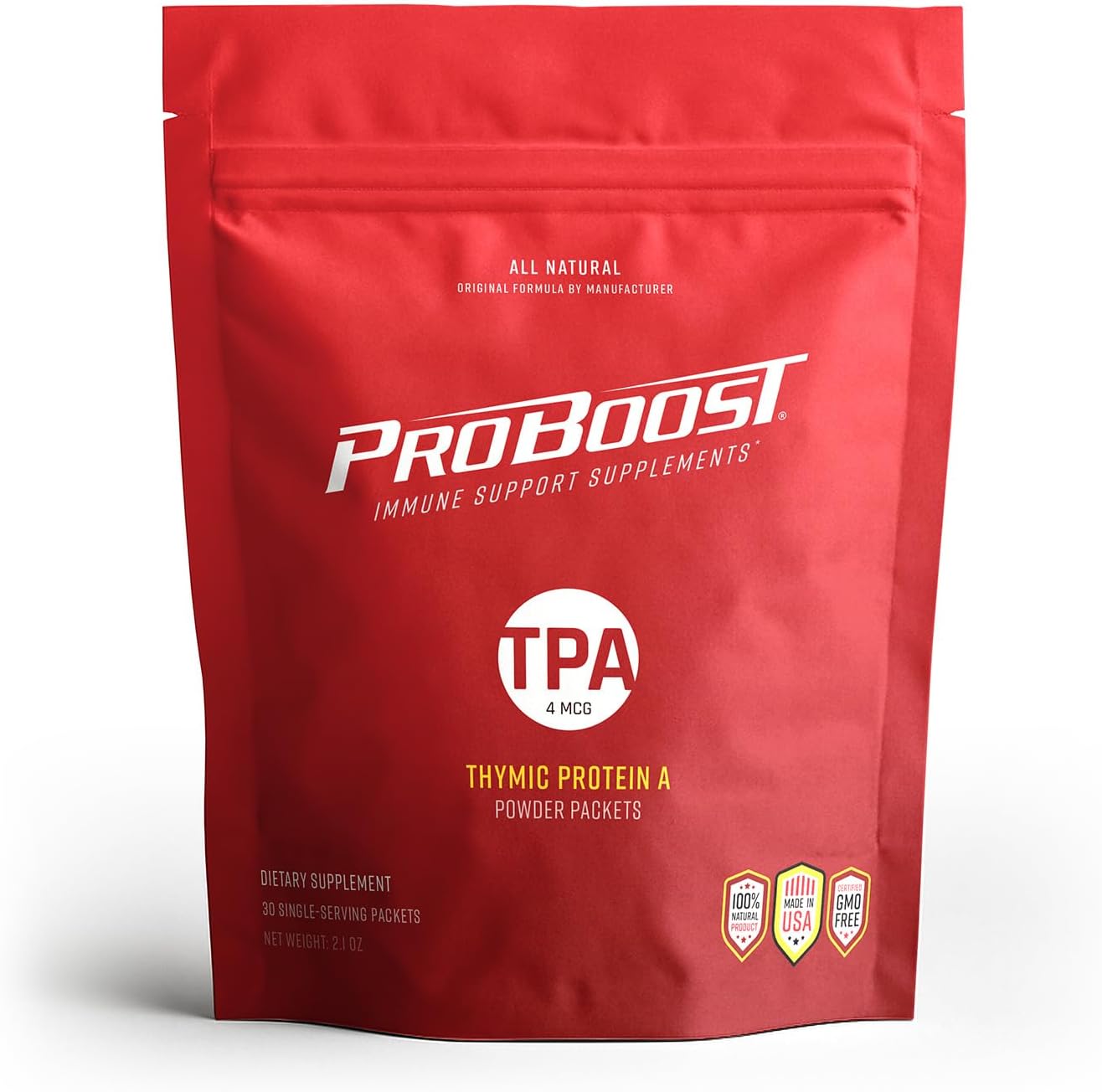 ProBoost, Thymic Protein A (TPA), 30 packets with 4mcg - Immune Support Supplement by Genicel