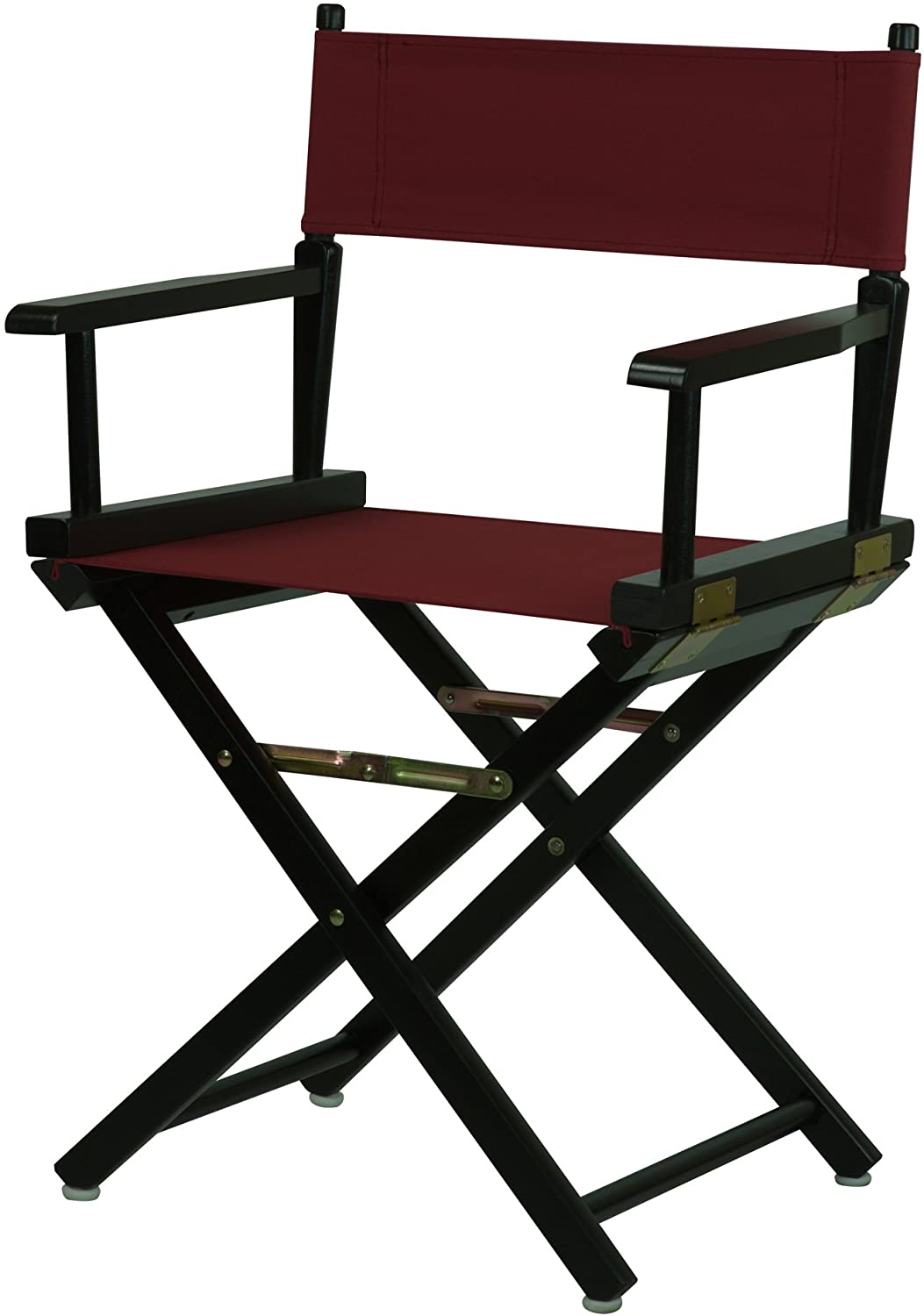 Casual Home 18" Director's Chair Black Frame with Burgundy Canvas -  124oz (3.5kg)