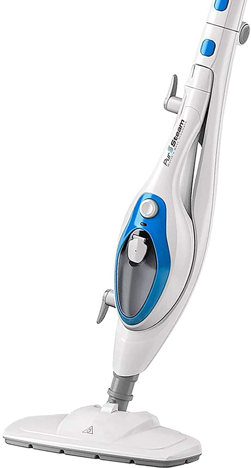 PurSteam Steam Mop 10-in-1 Multipurpose Cleaner  with Convenient Detachable Handheld Unit - Pet Friendly Steamer Whole House