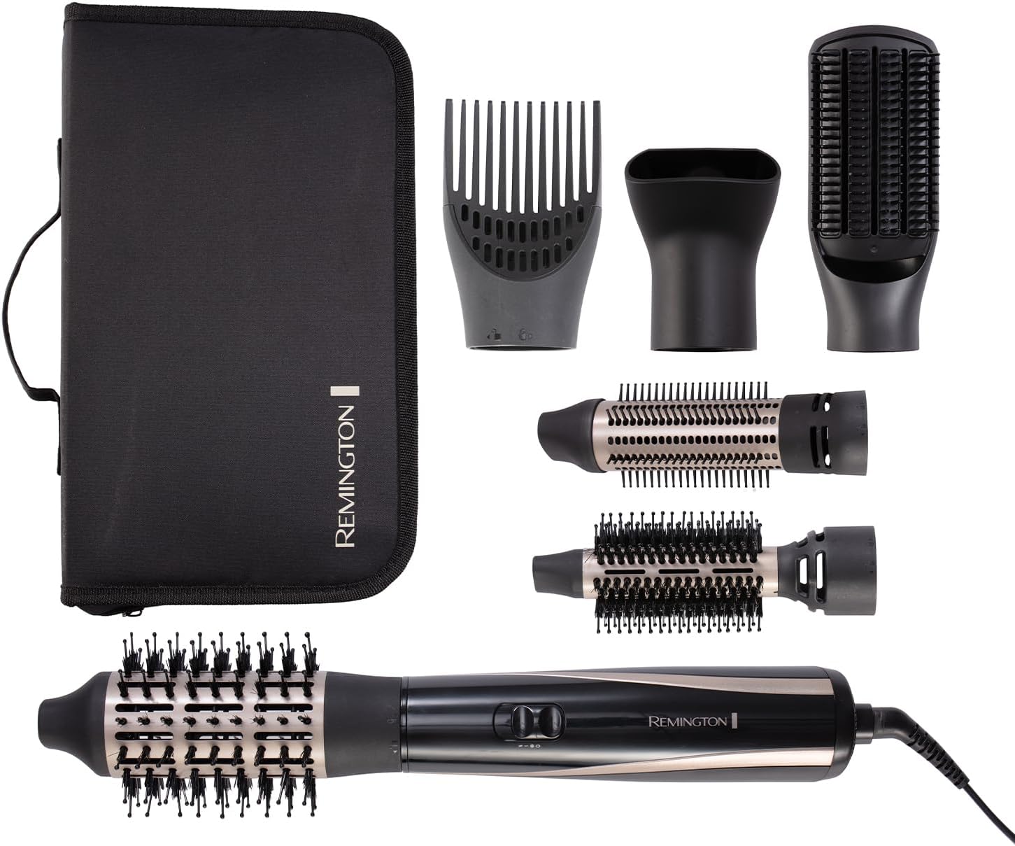 Remington Air Styler AS7700 - Blow Dry & Style Tool with 6 Attachments for Straightening, Curling, Volumizing - 1200W, Imported [Amazon Pakistan]