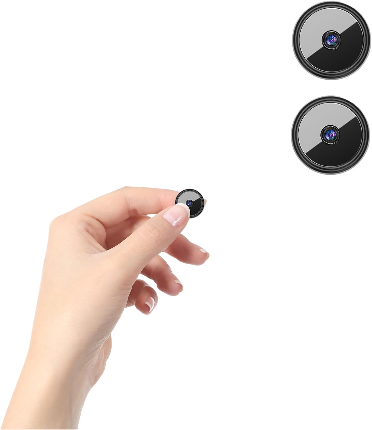 RFAWKNG AD9 Spy Bluetooth Hidden Camera - 1 Pack Black (0.9 inch, 4K HD Video, Night Vision)