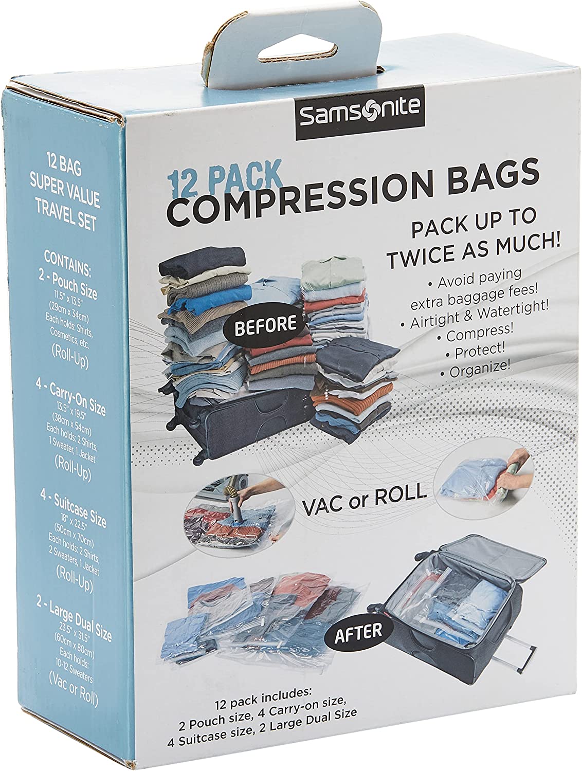 samsonite travel compression bags