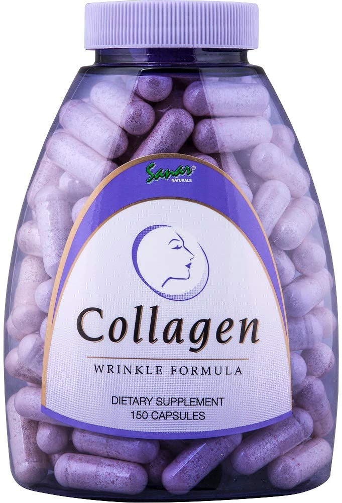Sanar Naturals Collagen Pills with Vitamin C, E, Wrinkle Formula Dietary Supplement - 150 Capsules