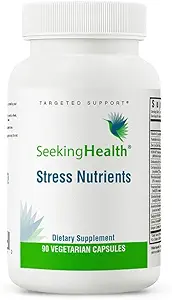 Optimal Adrenal | Provides Pure Nutrients for Optimal Adrenal Support | 90 Easy-To-Swallow Vegetarian Capsules | Non-GMO | Free of Magnesium Stearate | Physician Formulated | Seeking Health