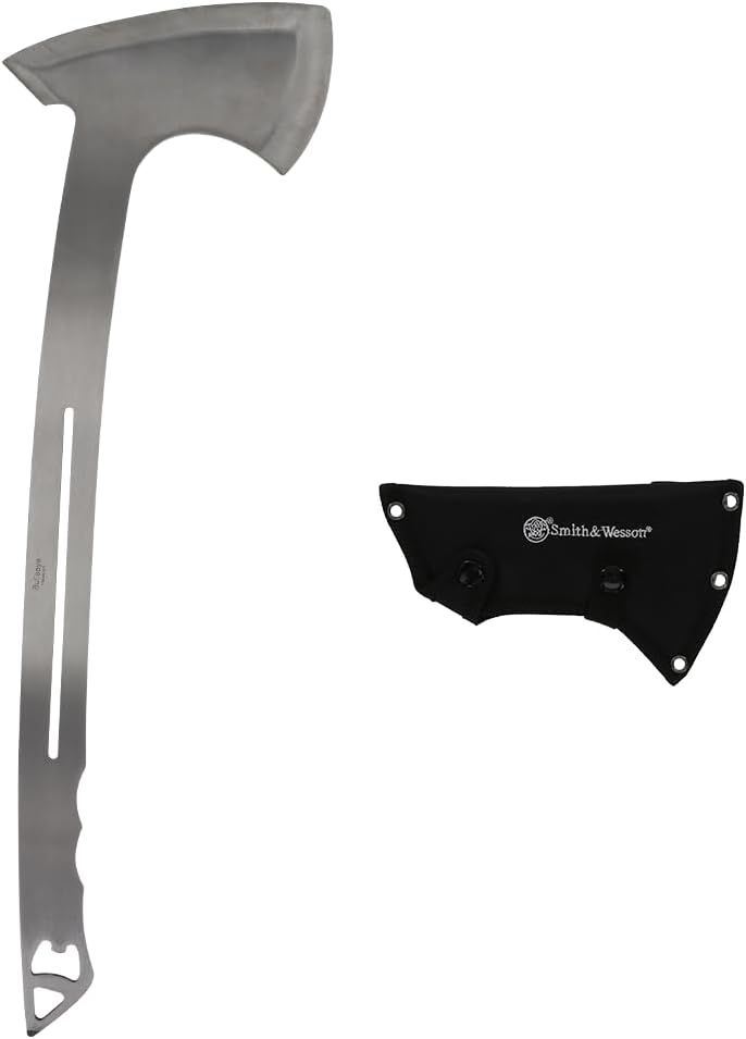 Smith & Wesson Bullseye Throwing Knives - 3Edge Blade with Full Tang 420 Stainless Steel Design & Protective Nylon Sheaths for Recreation & Competition
