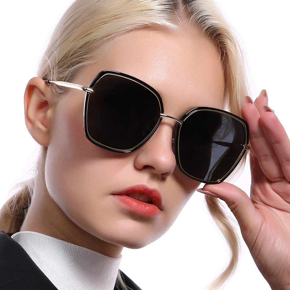 Buy Oversized Sunglasses: LIKSMU Polarized Large Frame Sun Glasses for Women  Online