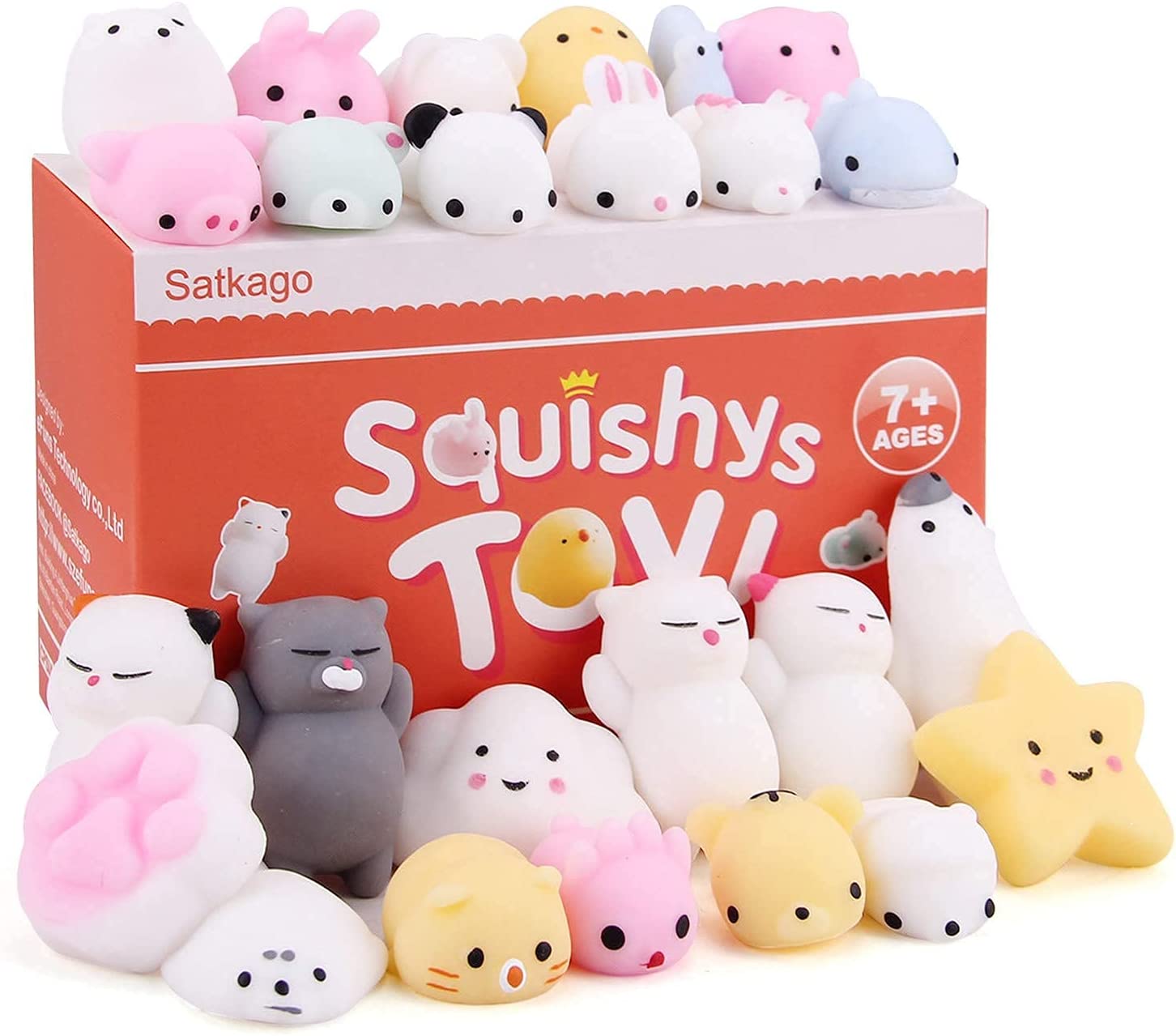 Satkago Mochi Squishy Toys,25pcs Sensory Toys