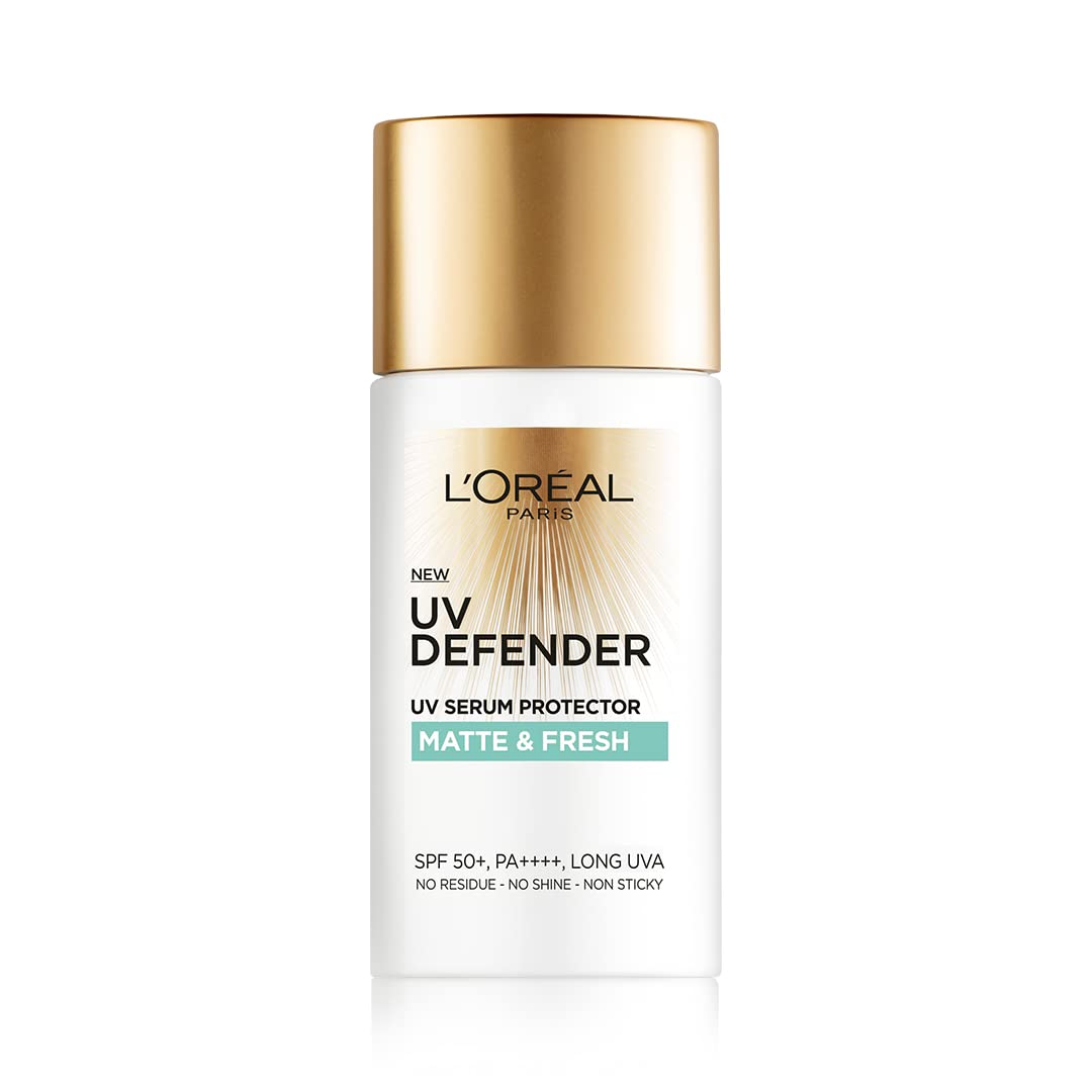 L'Oréal Paris UV Defender Serum Protector Sunscreen - SPF 50 PA+++, Matte & Fresh, 50 ml - For 