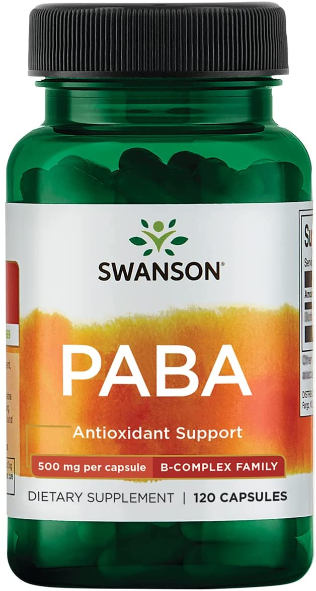 Swanson PABA 500 mg, Antioxidant Support, 120 Capsules