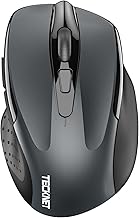TECKNET Wireless Mouse (2.4G & BT5.0/3.0) Silent 4800 DPI Computer USB A & Bluetooth Mouse 6 Buttons, Wide Compatibility - Grey - Imported Premium Quality [Amazon Pakistan]