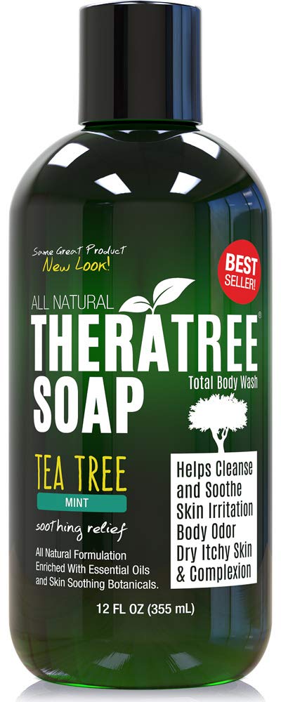 TheraTree Tea Tree Oil Soap with Neem Oil for Body and Face - 12 Fl.Oz (355ml)
