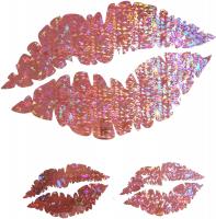 Pink Sweet Lips Sexy Kisses Holographic Vinyl Stic&hellip;