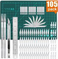105 PCS Precision Carving Craft Hobby Knife Kit In&hellip;
