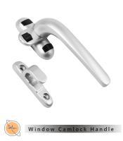 Window Handle Camlock, Zinc Alloy Casement, Exposed Type Swing Handle Window Without Lock - Silver