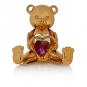 24K Gold Plated Crystal Studded Birthstone Bear Figurine 2 inches