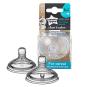Tommee Tippee Closer to Nature Added Cereal Baby Bottle Feeding Nipple Replacement, Y-Cut Nipple, Br