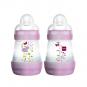 MAM Easy Start Anti-Colic Bottle 5 oz (2-Count), Baby Essentials, Slow Flow Bottles with Silicone Ni