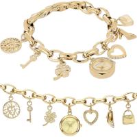 Anne Klein 10/7604CHRM Crystal Charm Bracelet Watc&hellip;