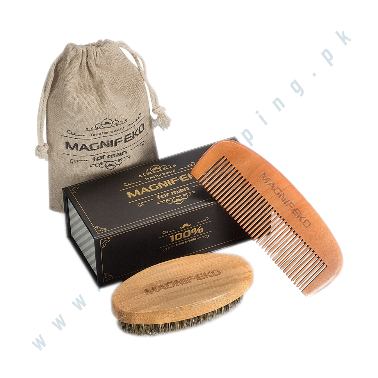 Magnifeko's Beard Comb and Brush Grooming Set: The