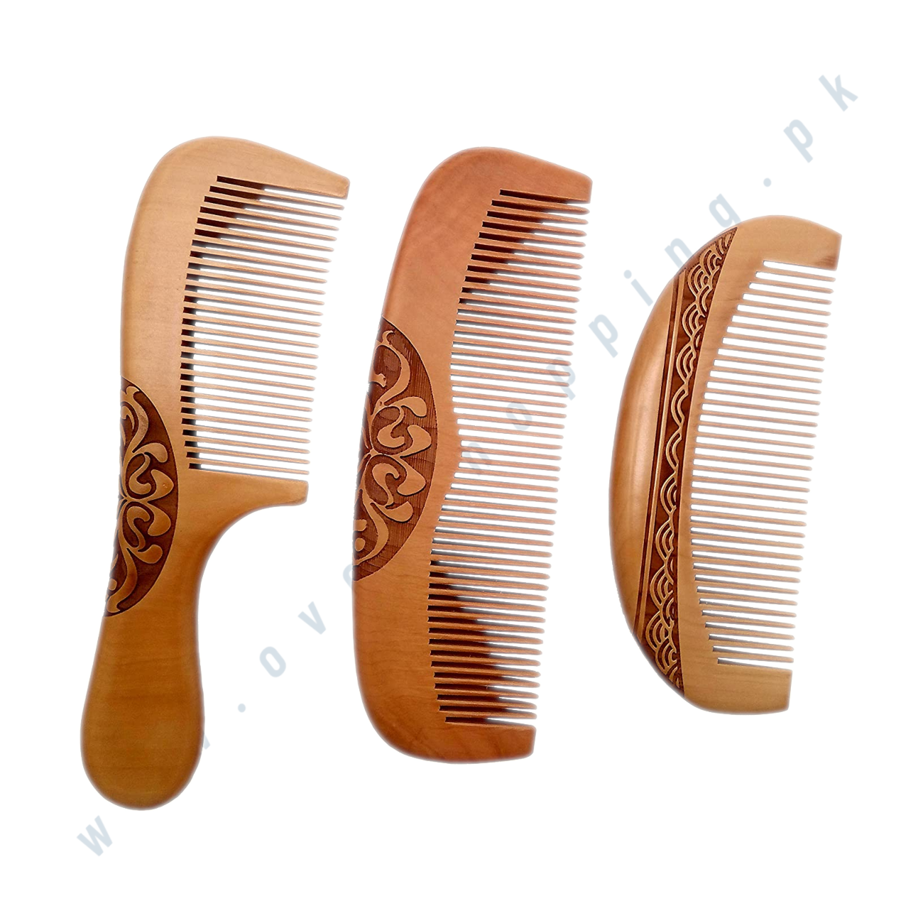 ZuiKyuan Wooden Hair Comb No Static Hair Detangler Detangling Comb with Premium Gift Box 3 Pcs