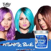 Punky Atlantic Blue Semi Permanent Conditioning Hair Color lasts up to 35 washes, - 3.5 Fl.Oz (100ml
