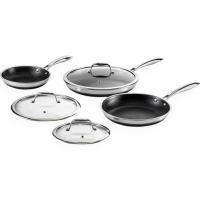HexClad Hybrid Nonstick 6‑Piece Fry Pan Set (8/1&hellip;