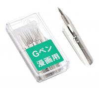 Zebra Comic G Model Chrome Pen Nib, 10 Nibs (1 Pack) (PG-6B-C-K)