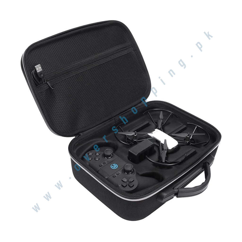 HIJIAO Hard EVA Carrying Case for DJI Tello Quadcopter Drone, Fly Carry Bag Protective Box - Black