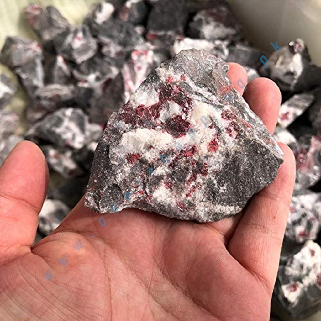 Natural raw Gemstone Mineral Rough Crystal Cinnabar Tumbled Stone Gemstone Gravel -1.7 Oz (50g)