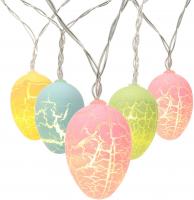 BrizLabs 10 LED Easter Egg String Lights, 5.94ft Easter Lights Battery Powered Pastel Lights for Eas