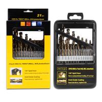 21Pcs Titanium Drill Bit Set, M35 Co 5% High Speed&hellip;