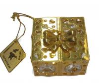 24k Gold Plated Gift Box Figurine with Austrian Cr&hellip;