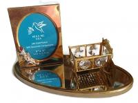 24k Gold Plated Frame with Baby Cradle Figurine wi&hellip;