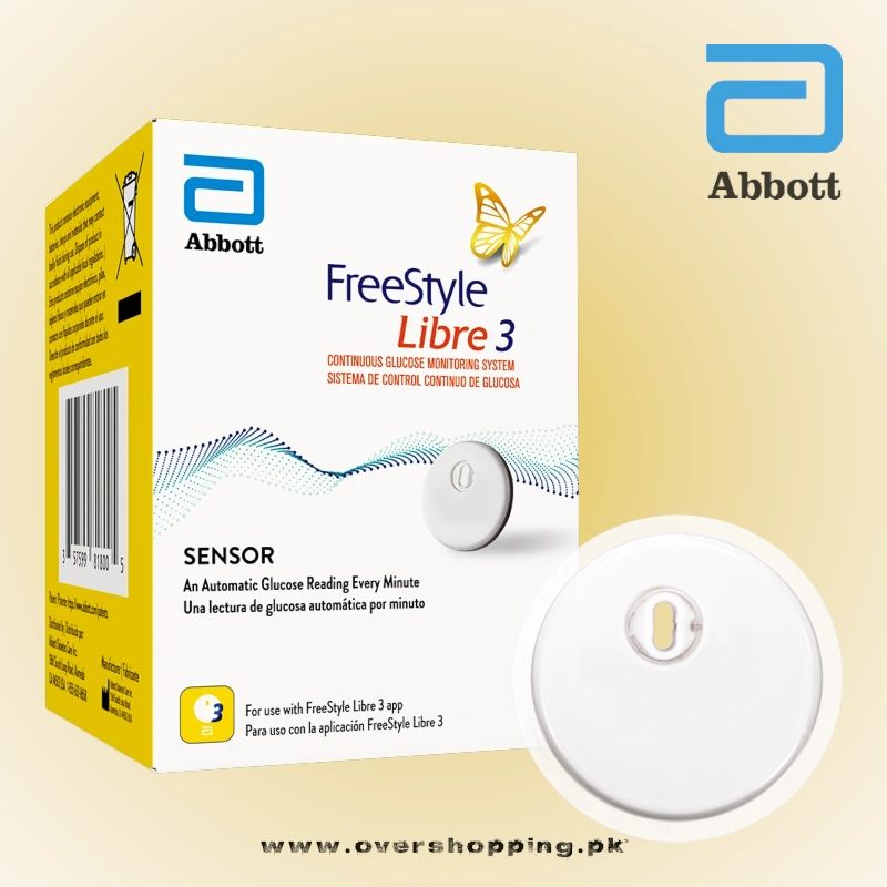 Freestyle Libre 3 Sensor by Abbott Pakistan, 14 Day Sensor, Flash Glucose Monitoring