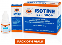 Isotine Eye Tonic - For Complete Family - 6 Vails of 10ml each