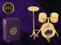 Swarovski Crystal Element Studded Drums Figurine 24k Gold Plated