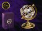 Swarovski Crystal Element Studded Globe Figurine 24k Gold Plated