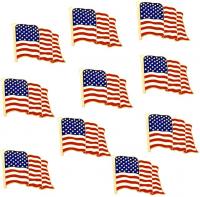 American Flag Lapel Pin Pack USA Waving United States Patriotic Flag Pins