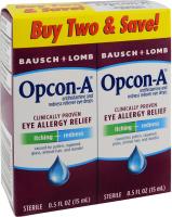 Bausch & Lomb Opcon-A Eye Drops, 0.5 Ounce (Pack of 2), Package may vary