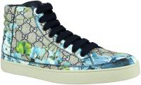 Gucci Men's Bloom Print Supreme GG Blue Canvas Hi &hellip;
