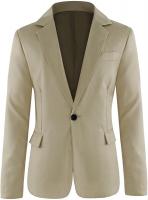 Men's Slim Fit Casual 1 Button Notched Lapel Blazer Jacket - by Y