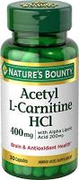 Nature's Bounty L-Carnitine and ALA Capsules: Boost Your Energy Naturally, 200mg, 30 Capsules