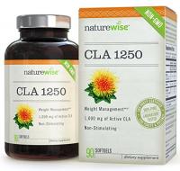 NatureWise CLA 1250 High Potency, All Natural Exercise Enhancement & Weight Loss  Supplement, No