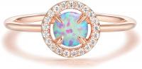 PAVOI 14K Gold Plated Cute Opal Ring, Adjustable |
