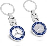 ROYAGO New Car Key Chains 3D Metal Emblem Pendant Car Logo Key Ring for BMW Mercedes Benz VW Audi (f