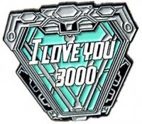 Senning I Love You 3000 Times Brooch Iron Man Tony Stark Lapel Pins